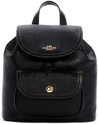 coach black billie backpack Coach Billie Black Pebbled Leather Backpack