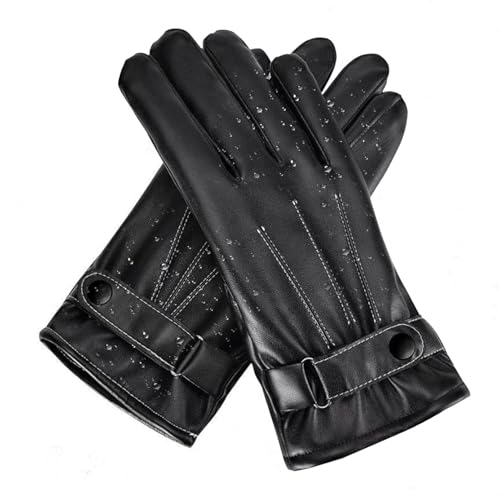Guantes de cuero – Guantes de invierno para ciclismo al aire libre | Guantes de pantalla táctil para clima frío | Guantes de cuero para mujer | Guantes de trabajo | Guantes de cuero de esquí para