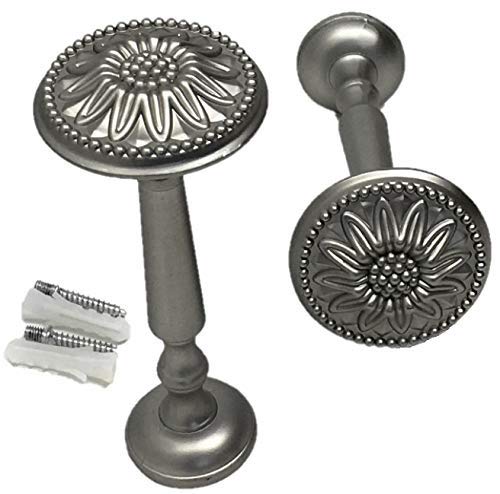 TEJATAN - Curtain Holdbacks Pair for Draperies (Nickle, Set of 2 (1 Pair))