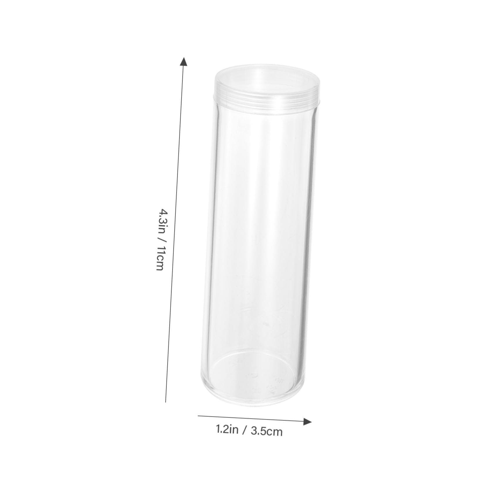 SEWACC 30 Piezas tubo transparente tubo de almacenamiento de monedas portamonedas coleccionables tubos de almacenamiento de monedas tapa tubo de moneda de medio dolar tubos de monedas