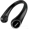 Respiray Portable Neck Fan – Hands Free Quiet 20dB Cooling Neck Fan, 17-Hour 4000mAh Battery, 3 Speeds, Wearable Fan for Neck Fans that Blow Cold Air, Personal Fans Portable Rechargeable (Black)