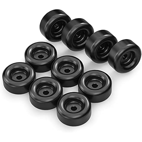 QCDENG 10PCS 2.5" Round Trailer Ramp Door Bumper, Universal Rubber Bump Stops for Truck Door Crash Prevention Devices Cover