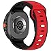 Compatible with Samsung Galaxy Watch 8 40mm 44mm Band, Two-Colour Silicone Sport Replacement Strap for Samsung Galaxy Watch 8 Classic (Red/Black)