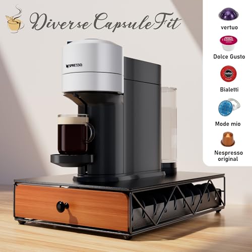 Premium Metal Coffee Pod Holder for 50 Nespresso Vertuo & Dolce Gusto Capsules - HFHOME Organiser Stand - Image 4