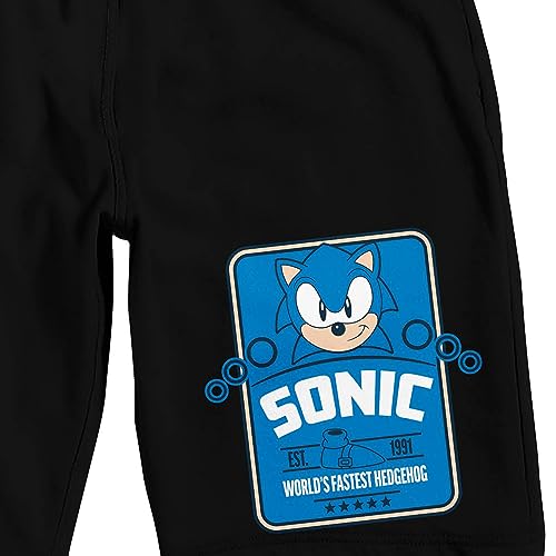 Sonic The Hedgehog Classic 1991 Sonic Men's Black Sleep Pajama Shorts2