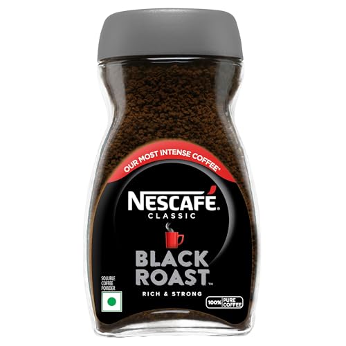 Image of Nescafe Black Roast Instant Coffee | Roasted Longer For A Stronger Cup | Strong & Intense | 100% Pure Soluble Coffee Powder | 90g, Jar (Pack of 3)
