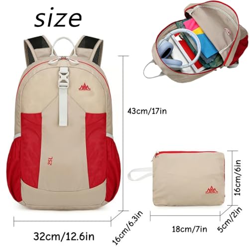 Mochila plegable impermeable ligera 25L negra miniatura 7