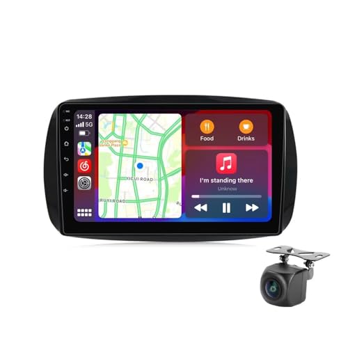 Car Radio Stereo for Benz Smart 453 Fortwo 2015-2020, Biorunn Android 13 9 Inch Octa Core GPS Navigation Built-in Car-Play Android Auto IPS FM AM RDS SWC DSP, 4GB RAM 32GB ROM