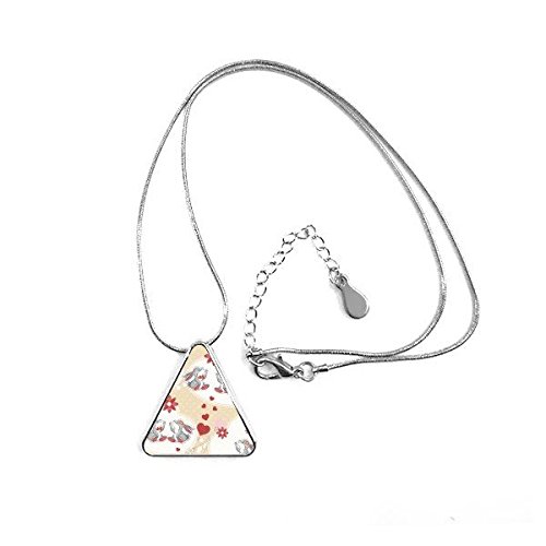 Collier Saint-Valentin pendentif triangle lapin gris, le cadeau romantique idéal