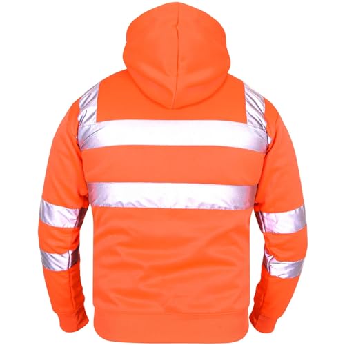 Sudadera de alta visibilidad naranja XXL reflectante para ropa de trabajo segura 4