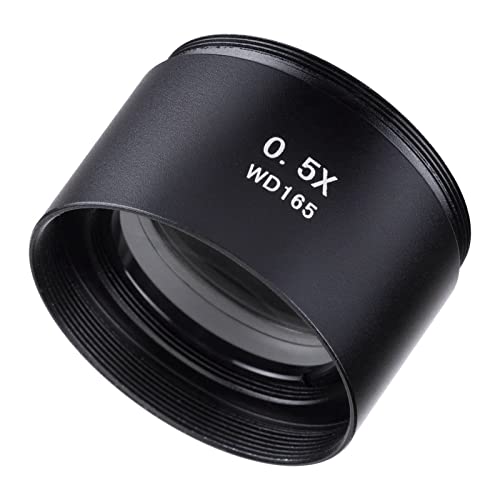 WD165 0.5X Trinocular Stereo Microscope Auxiliary Objective Lens Barlow Lens 48mm Thread