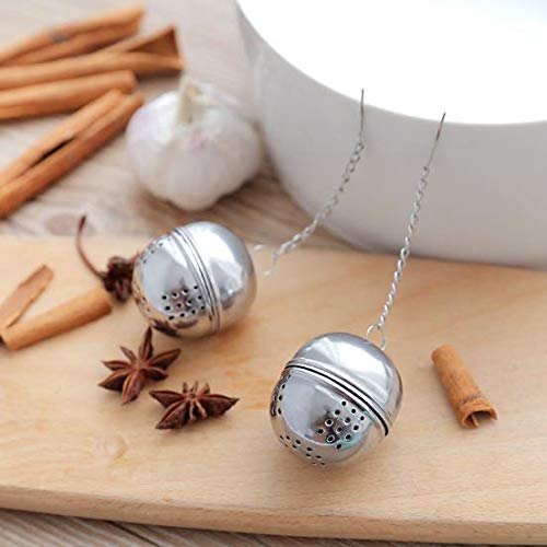 WOIWO Stainless Steel Seasoning Balls, Tea Pot Soup Balls, Hot Pot Spice Leakage Kitchen Gadgets