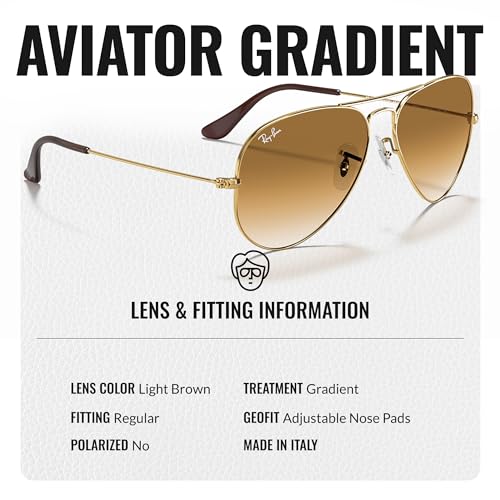 Ray-Ban RB3025 AVIATOR GRADIENT Pilot Shaped Sunglasses for Men & Women with Official RAYBAN Eyewear Kit4