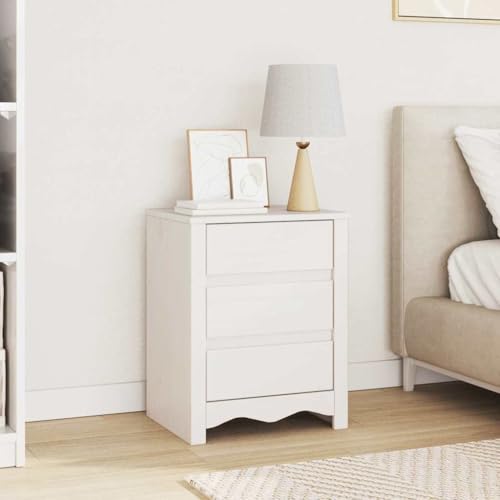 Petite table basse de salon moderne Drammen en bois blanc de pin