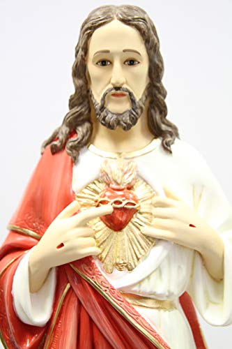 33" Sacred Heart Of Jesus Catholic Italian Statue Sculpture Figurine Figure Religious Vittoria Collection Made In Italy #TOP2