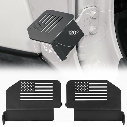 JOYTUTUS 120 Upgraded Wrangler Foot Pegs Doors Off Compatible with Wrangler JK JL Gladiator JT 2007 to 2026 Exterior Door Hinge Foot Pegs Foot Rest Pedals (US Flag Pattern)