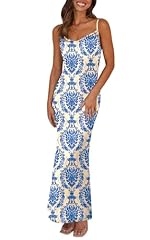 White Blue Big Floral