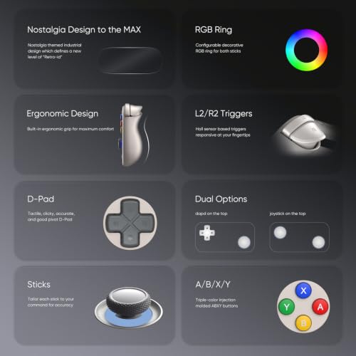 Image of Retroid Pocket 6 Handheld, 12+128G, Portable Android Gaming - Silver