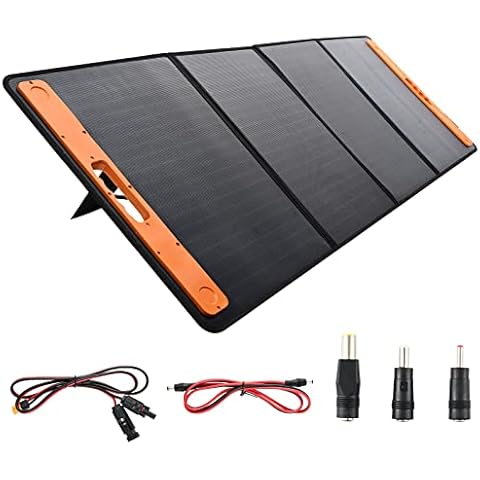 Solar Panel, Potuem 120W Foldable Solar Panel Monocrystalline Solar Panel Kit with USB DC Output Portable Solar Panel Outdoor for Smartphone Laptop Power Station Caravan RV Boat Camper Cover