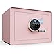 Goldenkey Luxuriöser Schmucktresor mit Fingerabdruck- und Tastaturschloss, Dokumentensafe mit weichem Samtfutter, herausnehmbares Regal, hohe Sicherheit für Zuhause, Büro, Hotel, 1,2 Cu.Ft.
