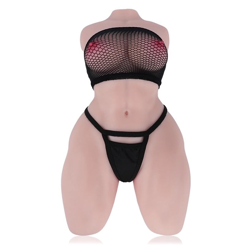 TANTALY 11LB Torso Sex Doll Hannah Mini Male Sex Toy with Big Boobs and Ultra Soft Ass Realistic 3D Textured Vaginal and Anal Tunnel Sex Dolls for Men Male Masturbator Portable Sex Toy for Men