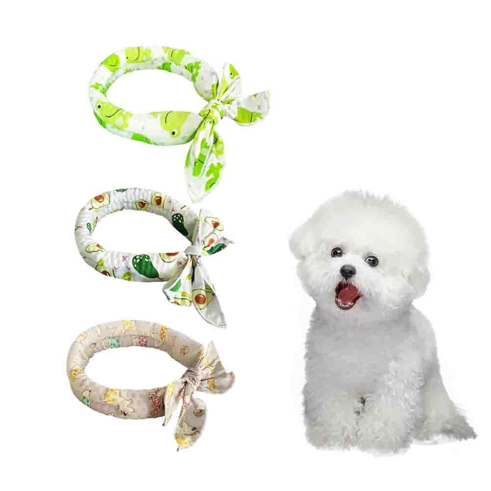 3 Pcs Dog Cooling Bandanas Set, Breathable Neck Wraps Ice Scarf for Small Medium Large Dogs Cats, Pet Heat Relief Collar Basic Collars for Pet Training Running Hunting Camping