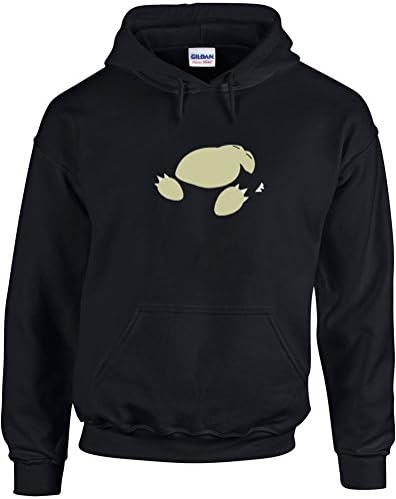 Snorlax Flash Art, Printed Hoodie - Black/Transfer M Apparel