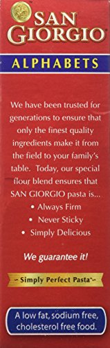 San Giorgio Alphabet Soup Pasta, Letter Pasta 12 Oz Box Letter Noodles