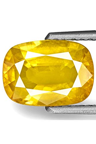 Saphir jaune en vrac 7,25 ratti pukhraj gemme précieuse pour homme et femme