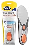 Scholl Liquiflex Extra Support Work Insoles for Men - Work Boot Insole, UK Size 8-12, 1 Pair of trimmable Gel Insoles with Memory Foam and Arch Support