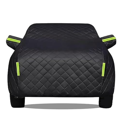 XLKWNNAD Funda Coche Antigranizo para Suzuki Ignis, Impermeable con Acolchado ProteccióN UV Antipolvo Tira Reflectante Exterior para Todas Estaciones,Black