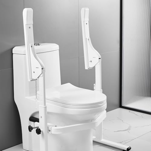 Cadre WC réglable en hauteur avec fixation au sol pour senior