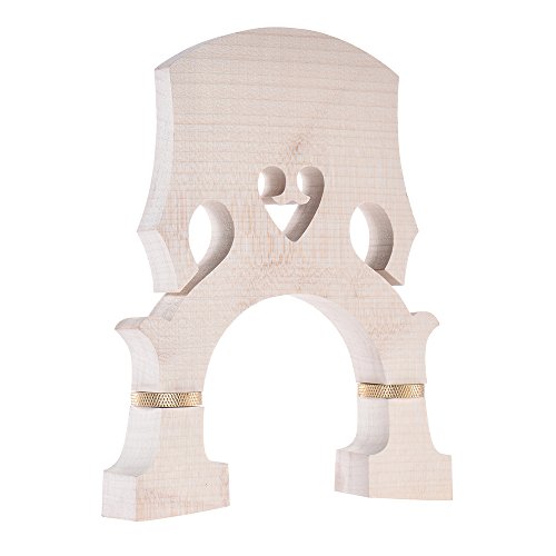 Fesjoy Bridge Standard Maple Bridge Replacement Part for 3/4 Size Double Bass Adjustable Upright Bass Bridge