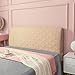 AGOUNOD Fodera per testiera del letto, in tessuto semplice ed elastico, per letto singolo, matrimoniale, king size, tutto compreso, antipolvere, blu, rosa, K, 240 cm