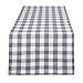 DII 100% Cotton, Machine Washable, Dinner, Everyday Use Table Runner, 14x72" , Gray & White Check