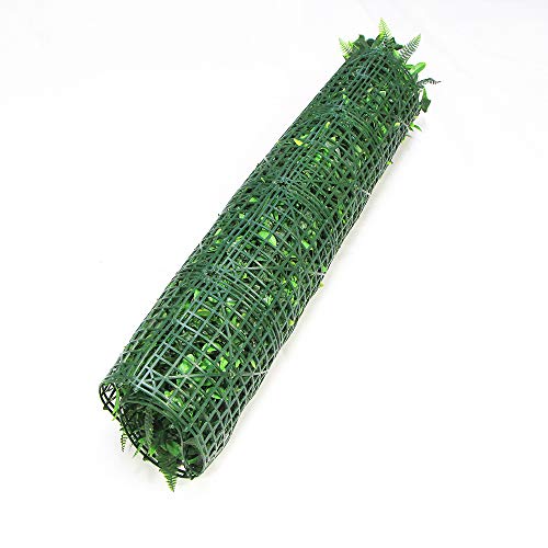 Uland Artificial Plant Wall Panels, 1Pc 40"X40" Greenery Grass Wall Backdrop Decoration, Faux Ivy Leaves Outdoor Privacy Fence Covering #TOP6