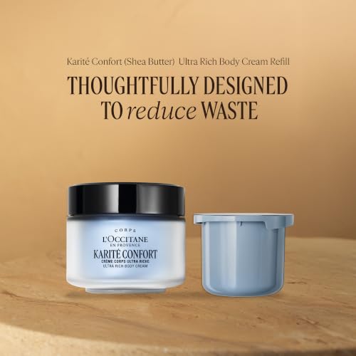 Image of L'Occitane Ultra Rich Body Cream Refill : Reduce Waste | Moisturize | Nourish | With Organic Shea Butter | Sensitive-Skin | Vegan | Jasmine Scent