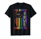 No Kings March 28 2026 No Kings Day Vintage Funny Men Women T-Shirt