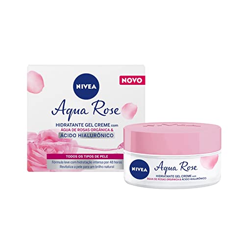 NIVEA Creme Facial Hidratante em Gel Aqua Rose 50ml - Com Ácido H...