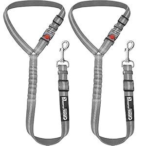 Headrest dog car seat belt 2 Pack Adjust...