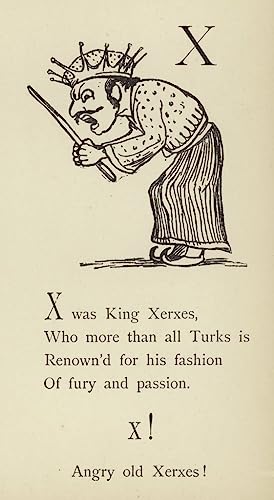 Image sur toile lettre X Edward Lear art mural poétique chambre