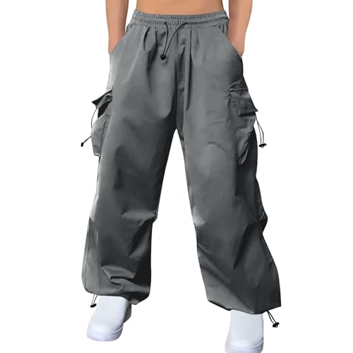 Zeiyignr Men's Baggy Cargo Pants Casual Parachute Pants Athletic Trousers Loose Fit Harem Joggers with Pockets for Streetwear