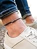 Made by Nami Dünnes Wickel-Fußband für Herren & Damen mit Karabiner-Haken Verschluss - Handmade Männer Fußkettchen - Surfer-Schmuck Herren-Schmuck - 100% Wasserfest & Verstellbar (All Black) #2