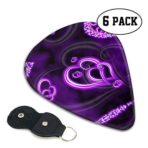 Purple Love Lot de 6 médiators pour guitare acoustique, guitare électrique, basse, ukulélé – fins, moyens et épais - Les Beatles, Paul McCartney, John Lennon, RIngo Starr, George Harrison Purple Love Lot de 6 médiators pour guitare acoustique, guitare électrique, basse, ukulélé - fins, moyens et épais – Image 3
