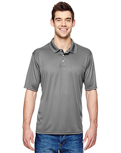 Hanes Cool DRI Men's Polo, Graphite, Large