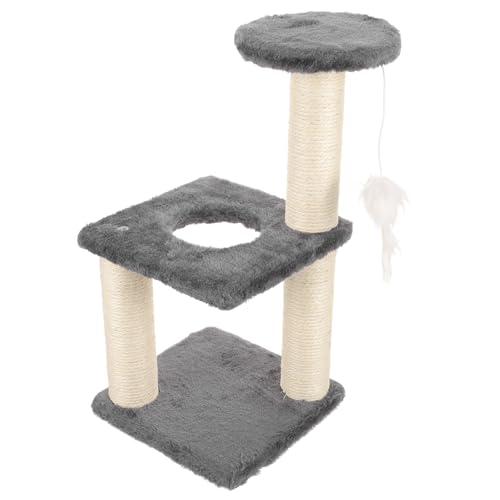 Rascador Torre de Sisal Multi-Capa para Gatos Gris miniatura 1