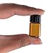 2ml Mini Amber Glass Bottles with Orifice Reducer and Cap for Essential Oils, Chemistry Lab Chemicals, Colognes & Perfumes (12 Pack)