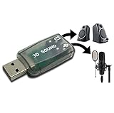 USB Audio Sound Adapter for PS3, PS4, Windows, Mac, Raspberry Pi and Linux. To be used with external headphone and microphone. Plug and play No drivers Needed.