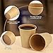 Kraft 100 Pack Paper Cups - 8 Oz Hot Compostable Cups for Coffee, Water & More 2