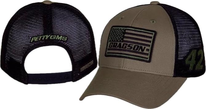 Gorra NASCAR ajustable 2023 Noah Gragson color oliva miniatura 1